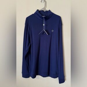 Simply Southern Navy Blue Quarter-Zip Pullover w/Turtle Logo, Size XXL